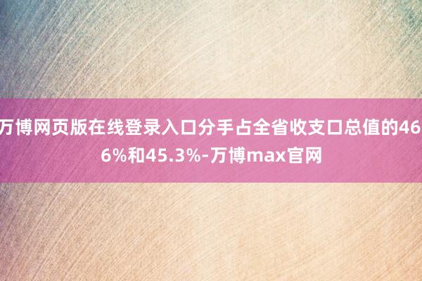 万博网页版在线登录入口分手占全省收支口总值的46.6%和45.3%-万博max官网