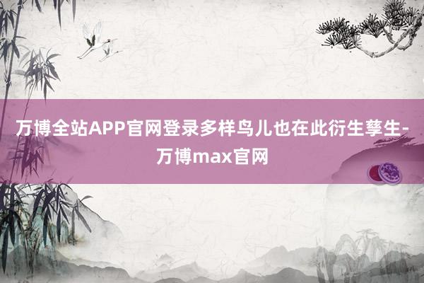 万博全站APP官网登录多样鸟儿也在此衍生孳生-万博max官网