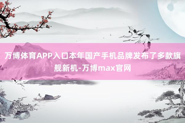 万博体育APP入口本年国产手机品牌发布了多款旗舰新机-万博max官网